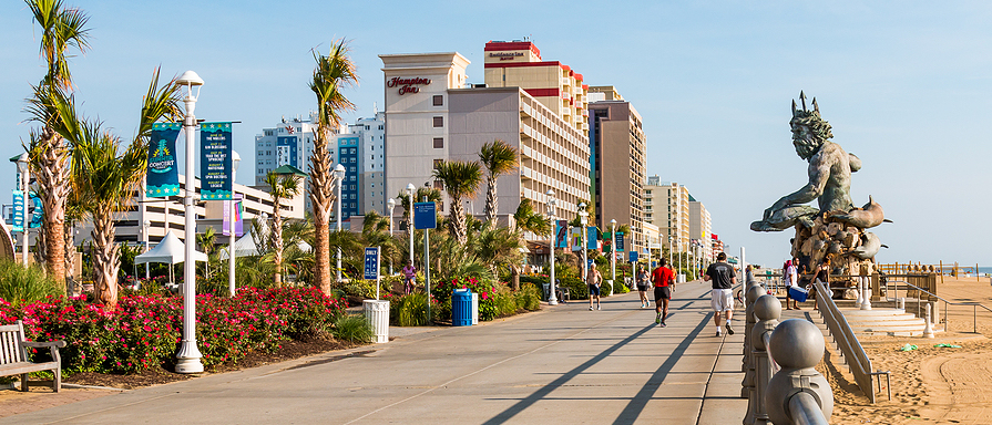 Virginia Beach VA boardwalk — On Time NEMT is locally based in Virginia Beach