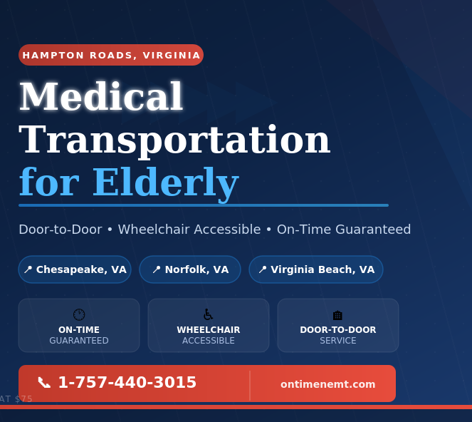 Medical transportation for elderly by On Time NEMT