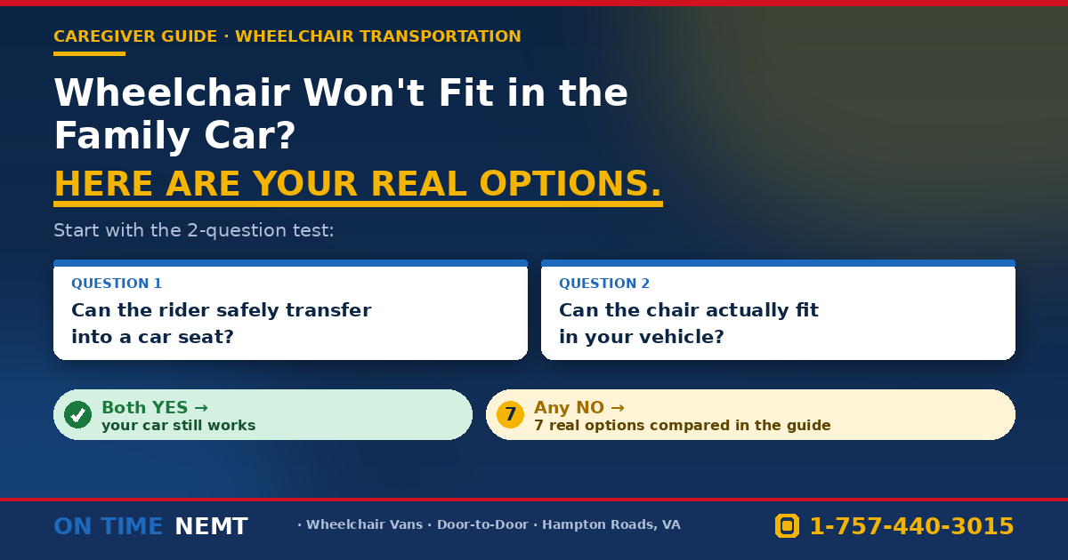 Wheelchair Won't Fit in the Family Car